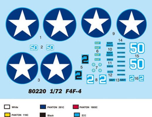 Сборная модель американского истребителя F4F-4  &quot;Wildcat&quot; детальное изображение Самолеты 1/72 Самолеты
