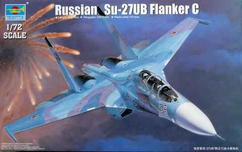 Збірна модель 1/72  Винищувач Su-27UB Flanker C Fighter Trumpeter 01645 детальное изображение Самолеты 1/72 Самолеты