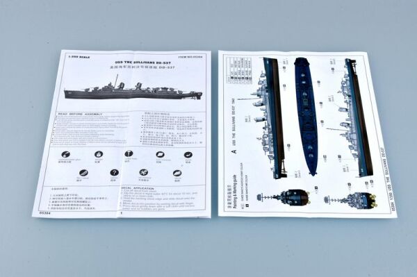 Збірна модель військового корабеля США Салліван DD-537 детальное изображение Флот 1/350 Флот