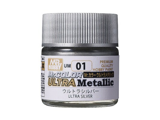 Mr.Color Ультра металлик серебро / Mr.Color Ultra Metallic Silver Мистер Хобби UM-01 детальное изображение Металлики и металлайзеры Модельная химия