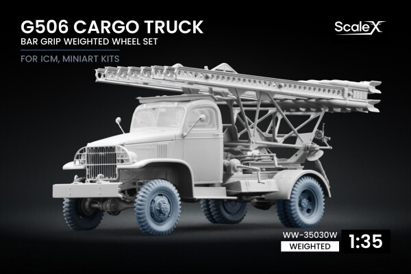 Набор колес (с деформацией) Bar Grip для G506 Cargo Truck от ICM, Miniart ScaleX WW-35030W детальное изображение Колёса Афтермаркет