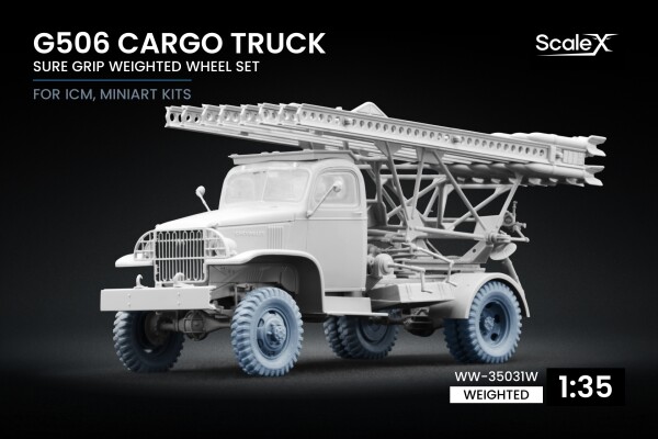 Набор колес (с деформацией) Sure Grip для G506 Cargo Truck от ICM, Miniart ScaleX WW-35031W детальное изображение Колёса Афтермаркет