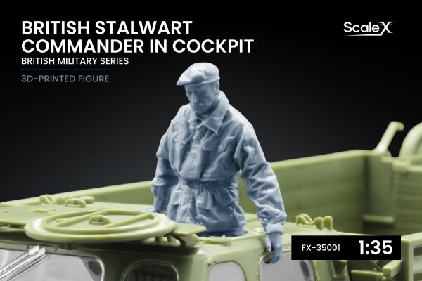 Фигурка 1/35 британского командира Stalwart в кабине ScaleX FX-35001 детальное изображение Фигуры 1/35 Фигуры