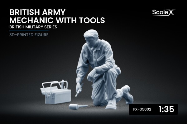 Фигурка 1/35 британский военный механик с инструментами ScaleX FX-35002 детальное изображение Фигуры 1/35 Фигуры