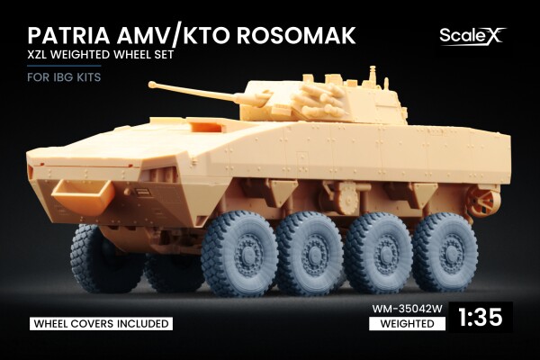 Набор колес (с деформацией) XZL+ для Patria AMV / KTO Rosomak от IBG ScaleX WM-35042W детальное изображение Колёса Афтермаркет