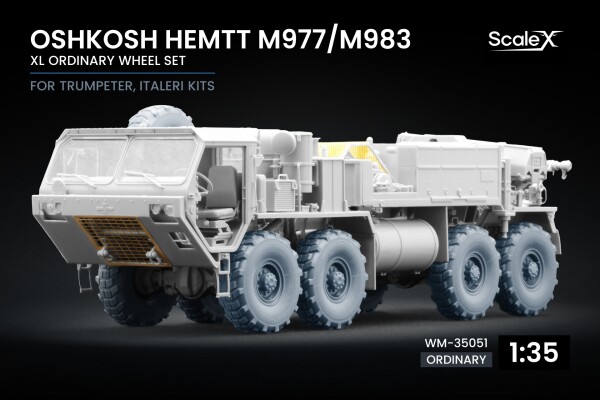 Набор колес XL для Oshkosh HEMTT M977/M983 от Trumpeter, Italeri ScaleX WM-35051 детальное изображение Колёса Афтермаркет