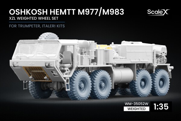 Набор колес (с деформацией) XZL для Oshkosh HEMTT M977/M983 от Trumpeter, Italeri ScaleX WM-35052W детальное изображение Колёса Афтермаркет