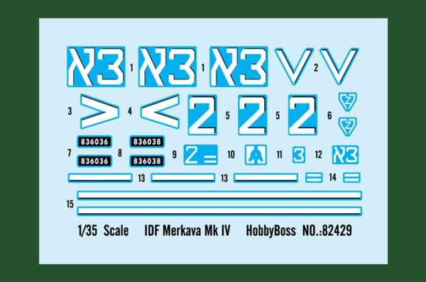 Scale model 1/35 Tank Merkava Mk IV HobbyBoss 82429 детальное изображение Бронетехника 1/35 Бронетехника