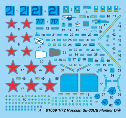 Scale model 1/72 Su-33UB Flanker D Trumpeter 01669 детальное изображение Самолеты 1/72 Самолеты