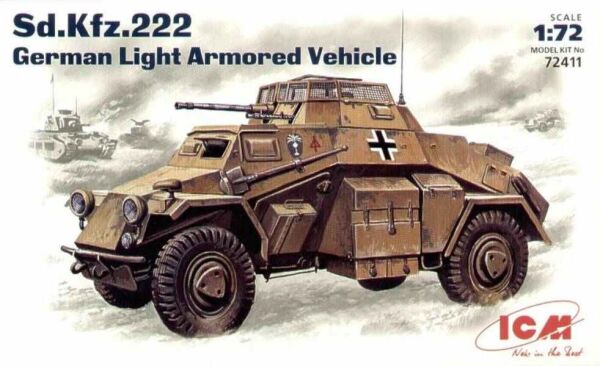 Sd.Kfz.222 German Light Armoured Vehicle детальное изображение Бронетехника 1/72 Бронетехника