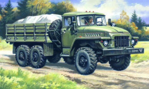 Урал 375Д , армейский грузовой автомобиль детальное изображение Автомобили 1/72 Автомобили