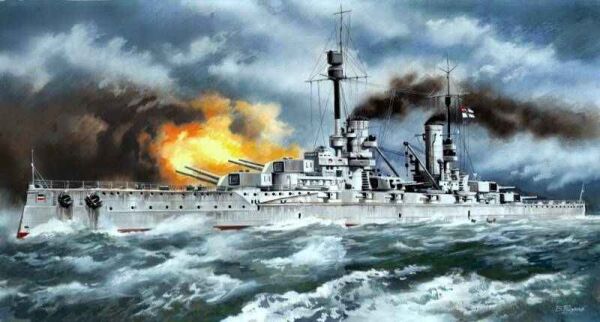 Німецький лінкор Kronprinz&quot; детальное изображение Флот 1/350 Флот