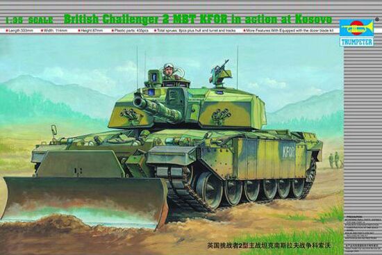 Збірна модель 1/35 Британський танк Challenger  II KFOR Trumpeter 00345 детальное изображение Бронетехника 1/35 Бронетехника
