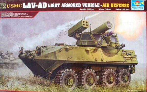 Scale model 1/35 USMC LAV-AD Air Defense vehicle Trumpeter 00393 детальное изображение Зенитно ракетный комплекс Военная техника