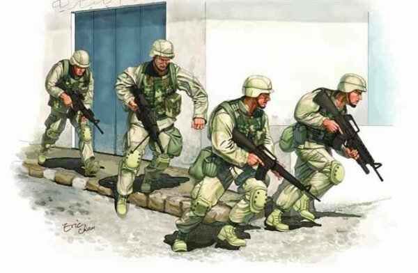 Збірна модель фігур Армия США в Іраке 2005 детальное изображение Фигуры 1/35 Фигуры