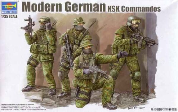 Сборная модель современный немецкий KSK Commandos детальное изображение Фигуры 1/35 Фигуры