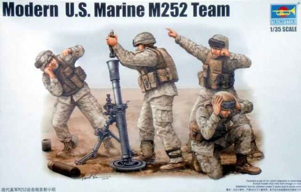 Сборная модель современная команда морской пехоты США M252 детальное изображение Фигуры 1/35 Фигуры