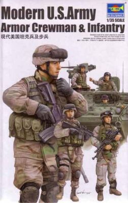Збірна модель сучасна армія США Armour Crewman &amp; Infantry детальное изображение Фигуры 1/35 Фигуры