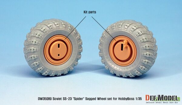 Soviet SS-23 &quot;Spider&quot; Sagged Wheel set (for HobbyBoss 1/35) детальное изображение Смоляные колёса Афтермаркет