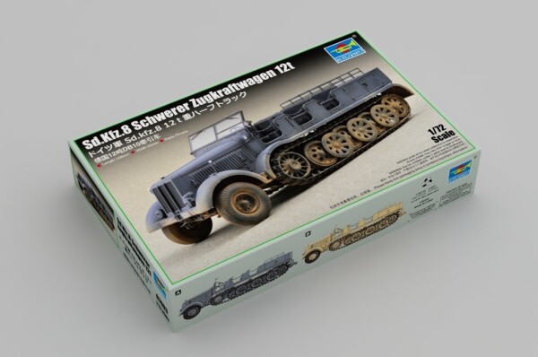 Scale model 1/72 Heavy tractor Sd.Kfz.8 12t Trumpeter 07403 детальное изображение Автомобили 1/72 Автомобили