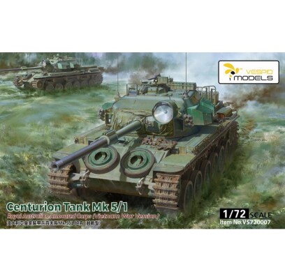 Збірна модель 1/72 Танк Centurion Mk5/1 (Війна у В'єтнамі) Vespid Models VS720007 детальное изображение Бронетехника 1/72 Бронетехника