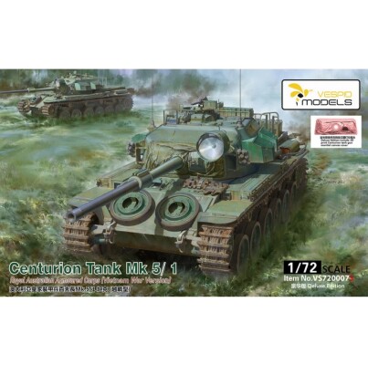 Збірна модель 1/72 Танк Centurion Mk5/1 (Війна у В'єтнамі) [Deluxe Edition] Vespid Models VS720007S детальное изображение Бронетехника 1/72 Бронетехника