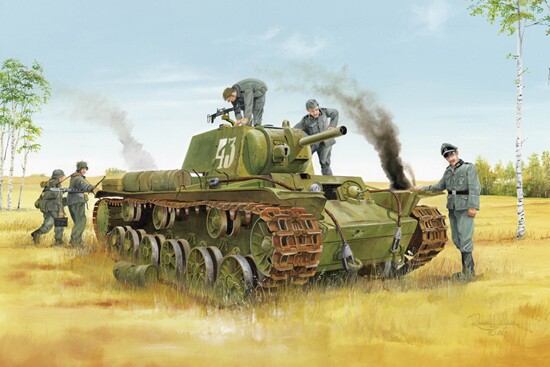Сборная модель 1/35 Советский тяжелый танк КВ-8 Трумпетер 01565 детальное изображение Бронетехника 1/35 Бронетехника