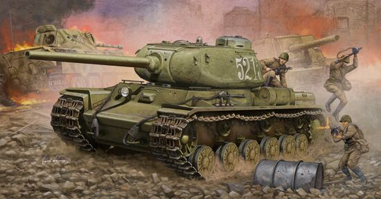 Збірна модель радянського важкого танка КВ-85 детальное изображение Бронетехника 1/35 Бронетехника
