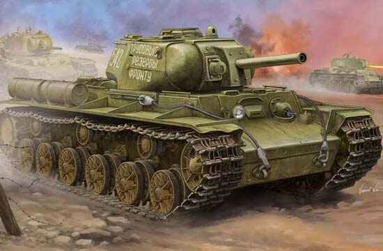 Збірна модель 1/35 Радянський важкий танк КВ-8C Trumpeter 01572 детальное изображение Бронетехника 1/35 Бронетехника