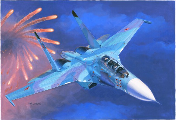 Збірна модель 1/72 Винищувач Су-27УБ &quot;Flanker C&quot; Trumpeter 01645 детальное изображение Самолеты 1/72 Самолеты