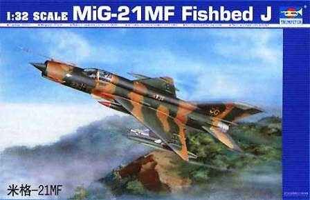 Сборная модель 1/32 Самолет МиГ-21МФ Fishbed J Трумпетер 02218 детальное изображение Самолеты 1/32 Самолеты