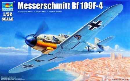 Сборная модель 1/32 Немецкий истребитель Messerschmitt Bf 109F-4 Турмпеетр 02292 детальное изображение Самолеты 1/32 Самолеты