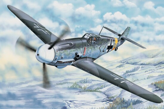 Сборная модель 1/32 Самолет Мессершмитт Bf 109 G-2 Трумпетер 02294 детальное изображение Самолеты 1/32 Самолеты