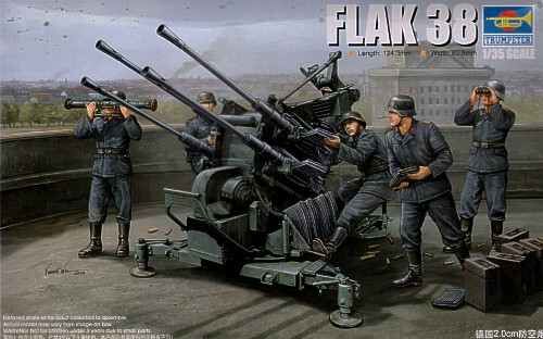 FLAK 38 (German 2.0cm anti-aircraft guns) детальное изображение Артиллерия 1/35 Артиллерия