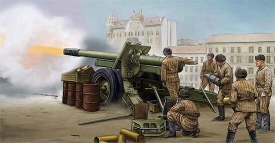 Сборная модель 1/35 Советская 152-мм гаубица МЛ-20 образца 1937 года (стандартная версия) Трумпетер детальное изображение Артиллерия 1/35 Артиллерия