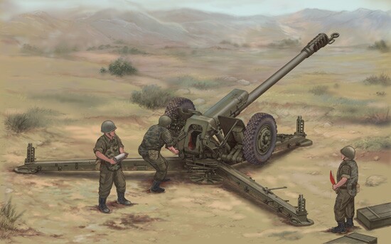 Сборная модель 1/35 Советская 122-мм гаубица Д-30 поздней модификации Трумпетер 02329 детальное изображение Артиллерия 1/35 Артиллерия