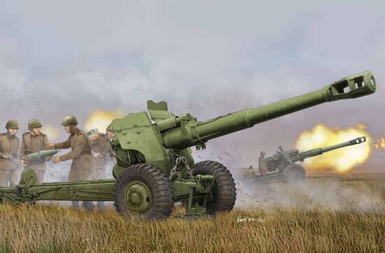 Збірна модель 1/35 Радянська 152-мм буксирована гаубиця Д-20 Trumpeter 02333 детальное изображение Артиллерия 1/35 Артиллерия