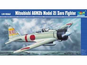 Збірна модель літака A6M2b Model21 zero fighter детальное изображение Самолеты 1/24 Самолеты