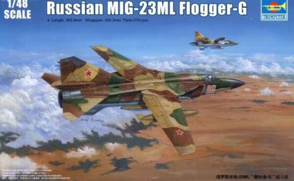 Сборная модель 1/48 Самолет MIG-23ML Flogger-G Трумпетер 02855 детальное изображение Самолеты 1/48 Самолеты