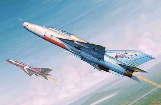 Сборная модель 1/48 Учебно-тренировочный самолет MiG-21UM Трумпетер 02865 детальное изображение Самолеты 1/48 Самолеты