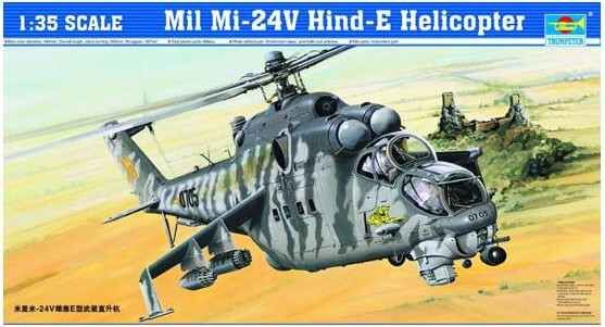 Збірна модель 1/35 Гелікоптер Mil Мі-24V Hind-E Trumpeter 05103 детальное изображение Вертолеты 1/35 Вертолеты