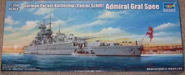 Сборная модель 1/350 Немецкий линкор (Panzer Schiff) Admiral Graf Spee Трумпетер 05316 детальное изображение Флот 1/350 Флот