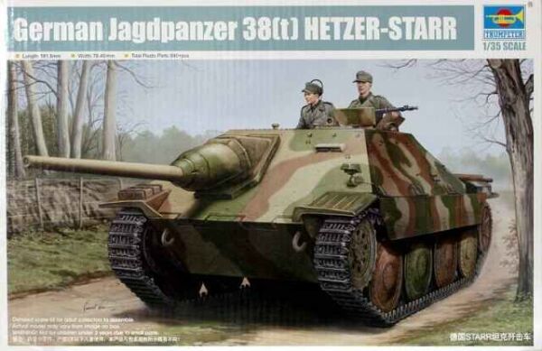 Сборная модель 1/35 Немецкая САУ Jagdpanzer 38(t) HETZER STARR Трумпетер 05524 детальное изображение Бронетехника 1/35 Бронетехника