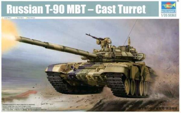Збірна модель 1/35 Танк Т-90 Cast Turret Trumpeter 05560 детальное изображение Бронетехника 1/35 Бронетехника