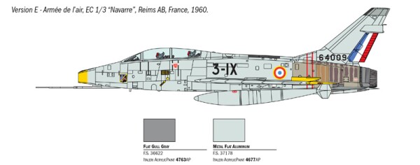 Збірна модель 1/72 Літак F-100F Super Sabre Italeri 1398 детальное изображение Самолеты 1/72 Самолеты