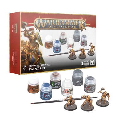 Ігровий набір Warhammer AGE OF SIGMAR - STORMCAST ETHERNALS + PAINT SET детальное изображение Вечные Громовержцы Порядок