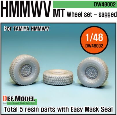 HMMWV MT Sagged Wheel set (for Tamiya 1/48) детальное изображение Смоляные колёса Афтермаркет