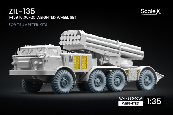 Набір коліс (з деформацією) I-159 для ZIL-135 від Trumpeter ScaleX WM-35040W детальное изображение Колёса Афтермаркет