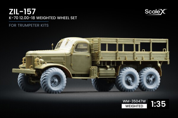 Набір коліс (з деформацією) K-70 для ZIL-157 від Trumpeter ScaleX WM-35047W детальное изображение Колёса Афтермаркет