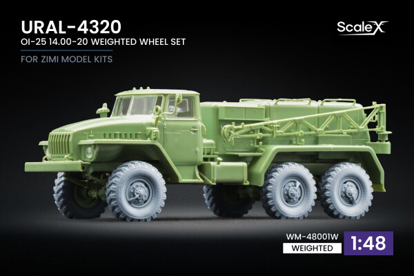 Набір коліс (з деформацією) OI-25 для URAL-4320 від Zimi Model ScaleX WM-48001W детальное изображение Колёса Афтермаркет